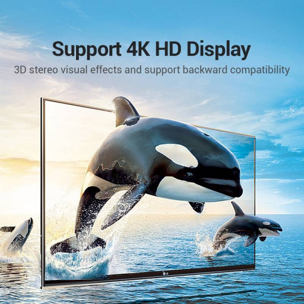 Фото - Перехідник HDMI Vention HDMI F HDMI M (AIOB0)