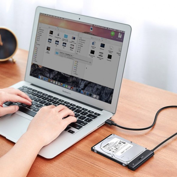 Фото - Кабель USB Type-A - USB Type-A UGREEN CM321 USB 3.0 Type-C SATA III (F) Black (70610)
