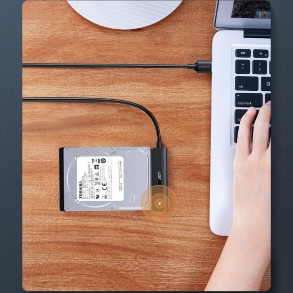 Фото - Кабель USB Type-A - USB Type-A UGREEN CM321 USB 3.0 Type-C SATA III (F) Black (70610)