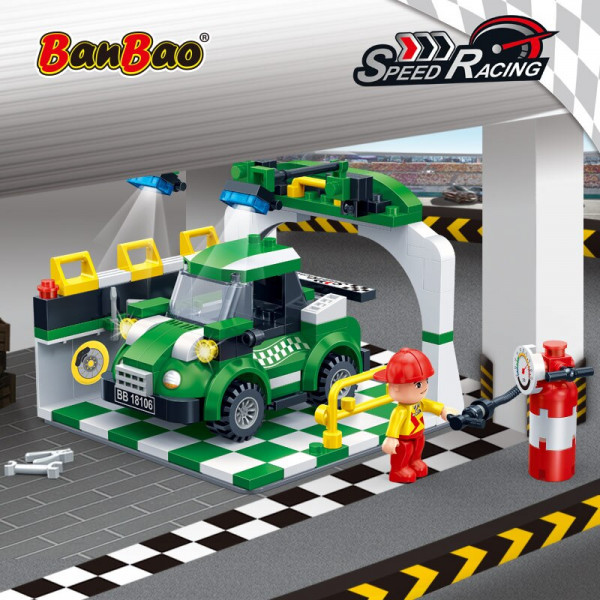 Фото - Пластиковий конструктор Banbao
"Швидкісні гонки" (217 Ел.) Зона накачування шин (8638)