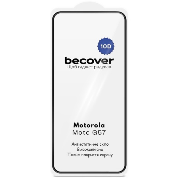 Фото - Защитное стекло для смартфона BeCover for Motorola Moto G57 10D Black (715713)