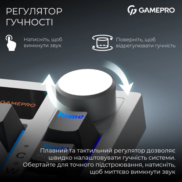 Фото - Клавіатура бездротова ігрова GamePro Asgard Valhalla Pro QLAB Sakura Switch Bluetooth/2.4G/USB White With Display (MK160-W-D-QS-PRO)
