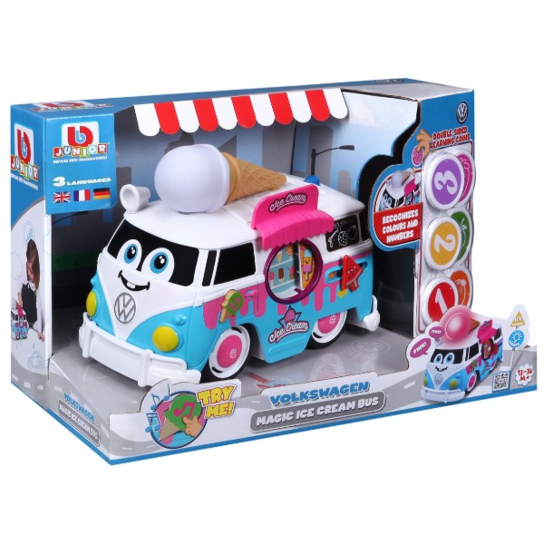 Фото - Базовий ігровий транспорт для малюка Bb Junior Magic Ice Cream Bus VW Samba Bus (16-88610)