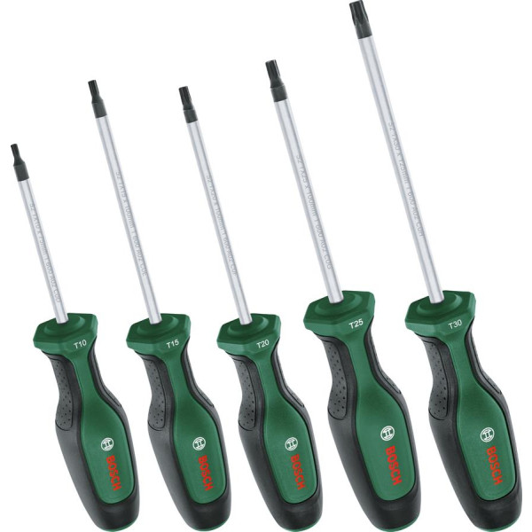Фото - Набор отверток Bosch T10, 15, 20, 25, 30 5 шт. (1.600.A02.BX6)
