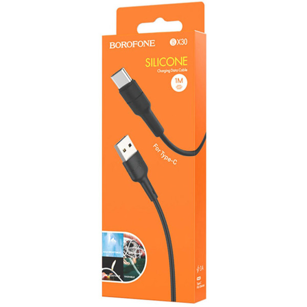 Фото - Кабель BOROFONE BX30 USB to Type-C, 3A, 1m Black (6931474706928)