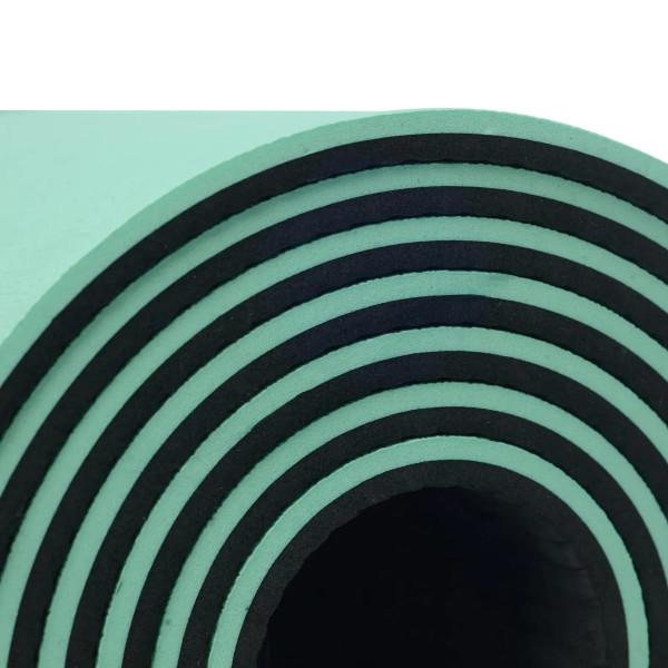 Фото - Килимок для йоги та фітнесу TECOFIT Dual Color TPE Mat 183х61х0.6 см Green/black (TOP18013825/5)