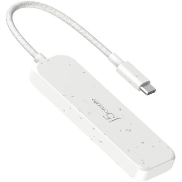 Фото - Хаб USB J5create USB 3.2 USB-С 4 USB-A Nature White (JCH341EW-N)