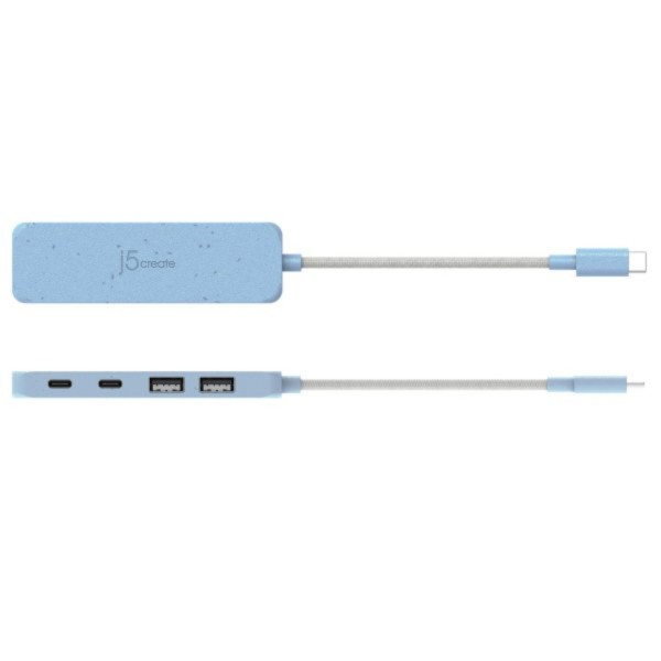 Фото - Хаб USB J5create USB 3.2 USB-С 2 USB-A/2 USB-С Fresh Cyan (JCH342EC-N)