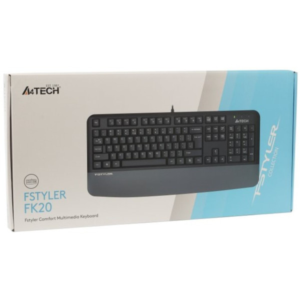 Фото - Клавіатура дротова A4tech FK20 (Grey)
