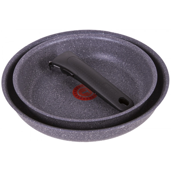 Фото - Набор сковород со съемной ручкой Tefal L6829072 Ingenio Mineralia Force 3 пр.