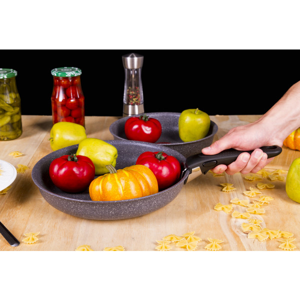 Фото - Набор сковород со съемной ручкой Tefal L6829072 Ingenio Mineralia Force 3 пр.