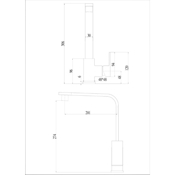 Фото - Смеситель кухонный Interline Urban sateen