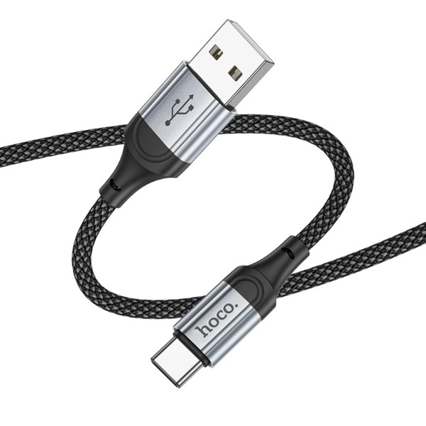 Фото - Кабель HOCO X102 USB to Type-C 3A, 1m Black (6942007608770)