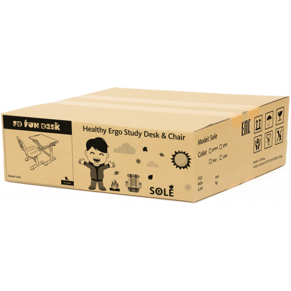 Фото - Комплект мебели школьный 2 элемента FunDesk Sole Blue