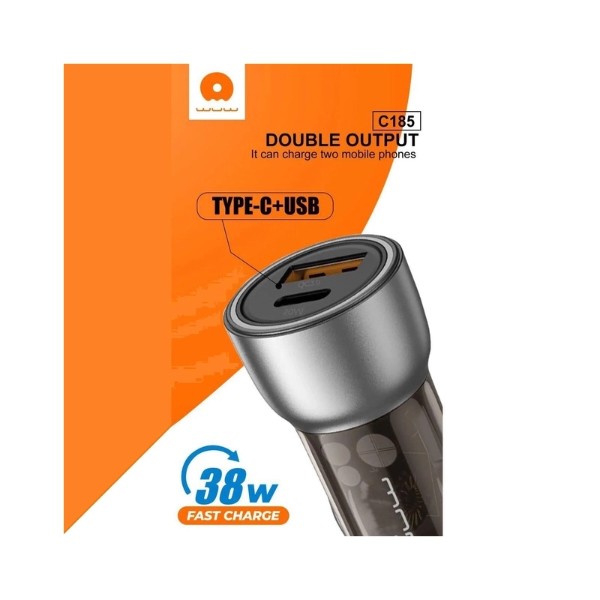 Фото - Автомобильное зарядное устройство WUW C185 PD20W+QC3.0 black (6972573335466)