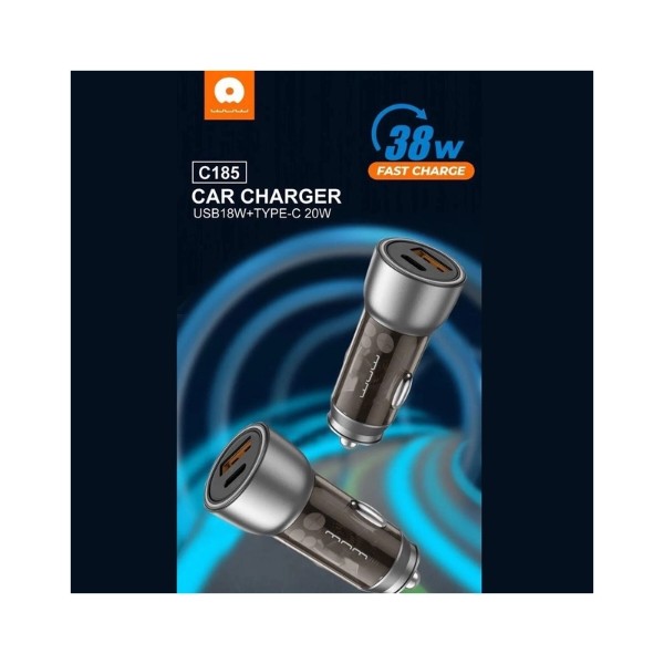 Фото - Автомобильное зарядное устройство WUW C185 PD20W+QC3.0 black (6972573335466)