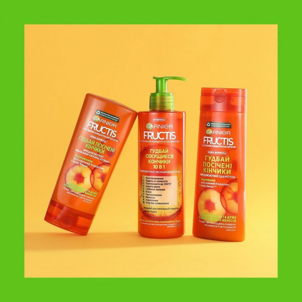 Фото - Шампунь жіночий Garnier FRUCTIS Гудбай Посічені кінчики 250 мл