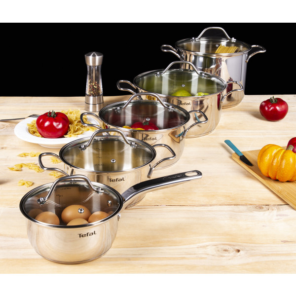 Фото - Набір посуду Tefal A702SC85 Intuition 10 пр. (Кастр. 6/4,9/2,9/2, ковш 1,3 л)
