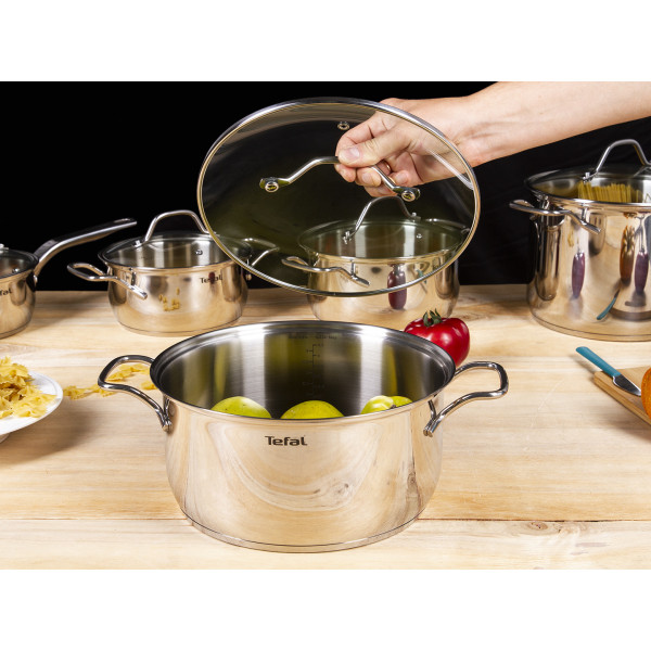 Фото - Набір посуду Tefal A702SC85 Intuition 10 пр. (Кастр. 6/4,9/2,9/2, ковш 1,3 л)