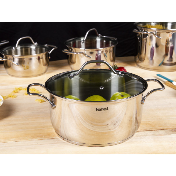 Фото - Набір посуду Tefal A702SC85 Intuition 10 пр. (Кастр. 6/4,9/2,9/2, ковш 1,3 л)