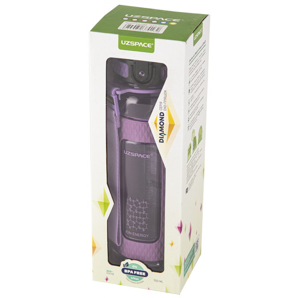 Фото - Уценка - Бутылка для воды UZspace 5045 Diamond 700 мл Фиолетовая