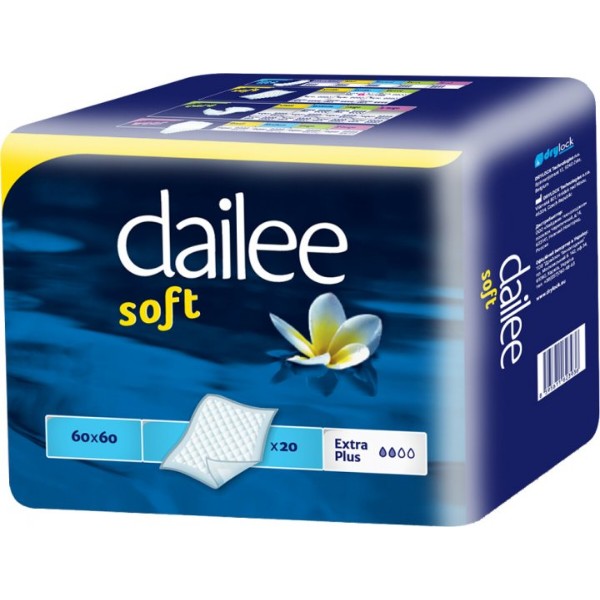 Фото - Пеленка для детей одноразовая Dailee Soft Extra Plus 60*60, 20 шт. (144.12.005)