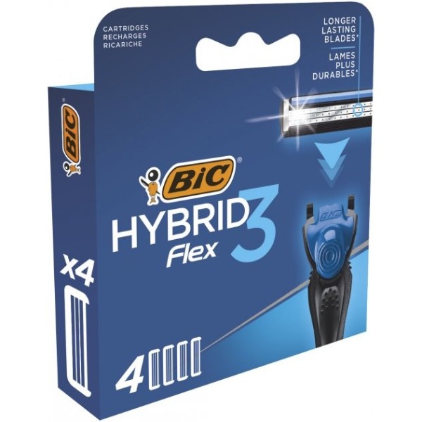 Фото - Картридж для станка мужского BIC Flex 3 Hybrid 4 шт. (3086123480926)