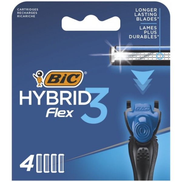 Фото - Картридж для станка мужского BIC Flex 3 Hybrid 4 шт. (3086123480926)