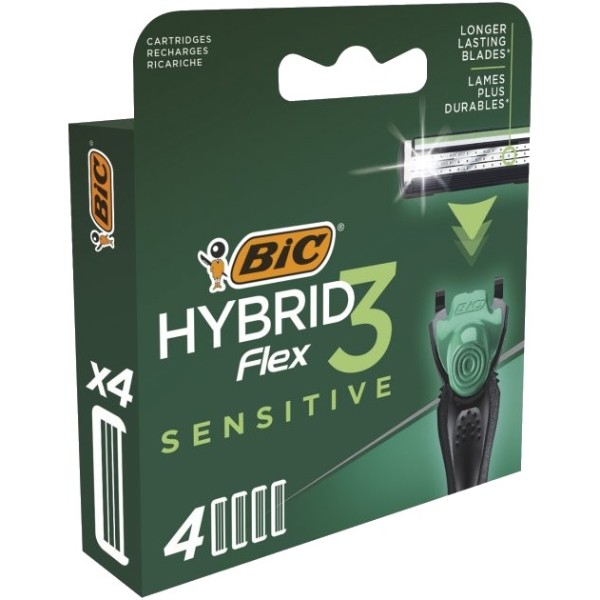 Фото - Картридж для станка мужского BIC Flex 3 Hybrid Sensitive 4 шт. (3086123644878)