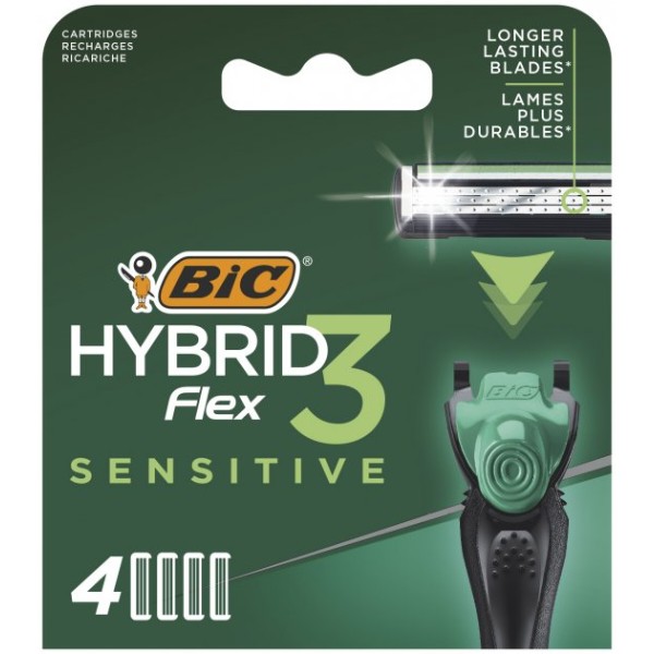 Фото - Картридж для станка мужского BIC Flex 3 Hybrid Sensitive 4 шт. (3086123644878)