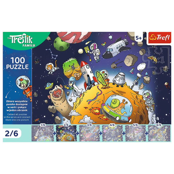 Фото - Пазлы (5-7 лет) Trefl The Treflik Family Трефлик в космосе 2/6" 100 эл. (16542)
