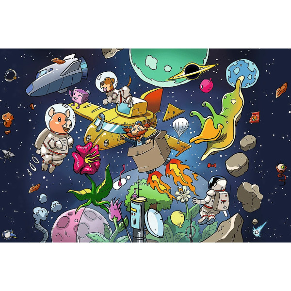 Фото - Пазли (5-7 років) Trefl The Treflik Family Дядько у космосі 6/6" 100 ел. (16546)