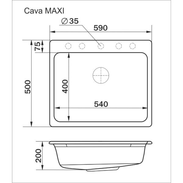 Фото - Мойка кухонная Interline CAVA MAXI Avena