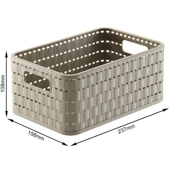 Фото - Короб для зберігання Rotho А6 COUNTRY 4 л капучино (11655.2)