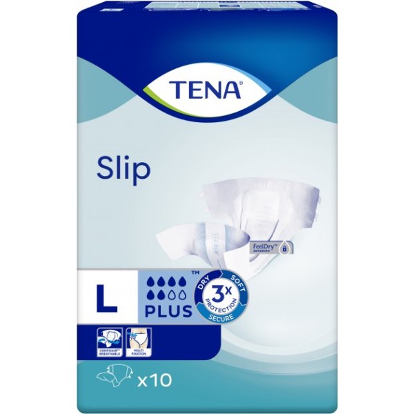 Фото - Одноразовые подгузники Tena Slip Plus Large 10 (7322541118741)