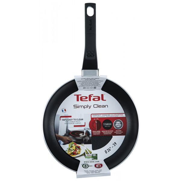 Фото - Сковорода універсальна Tefal B5670453 Simply Clean 24 см