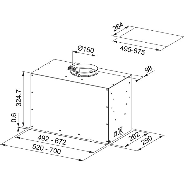 Фото - Витяжка вбудована Franke Box Flush EVO 
Black Matte (FBFEBKMATTA52)