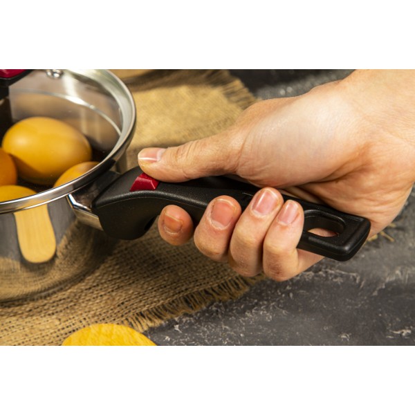 Фото - Набір посуду Tefal G723SA74 Cook & Clip 10 пр каструлі 22см (6,1 л)/24 см (5,0 л)/20 см (2,9 л)/18 см (2,0 л), ковш16 см (1,5 л)