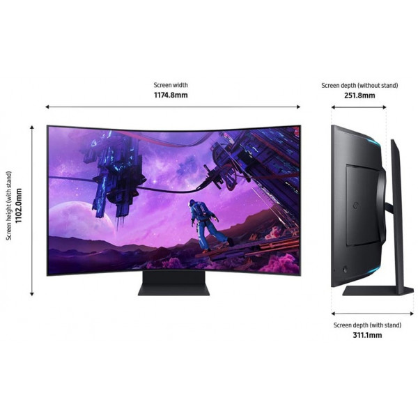 Фото - Монитор игровой Samsung Odyssey Ark (LS55BG970NIXCI)
