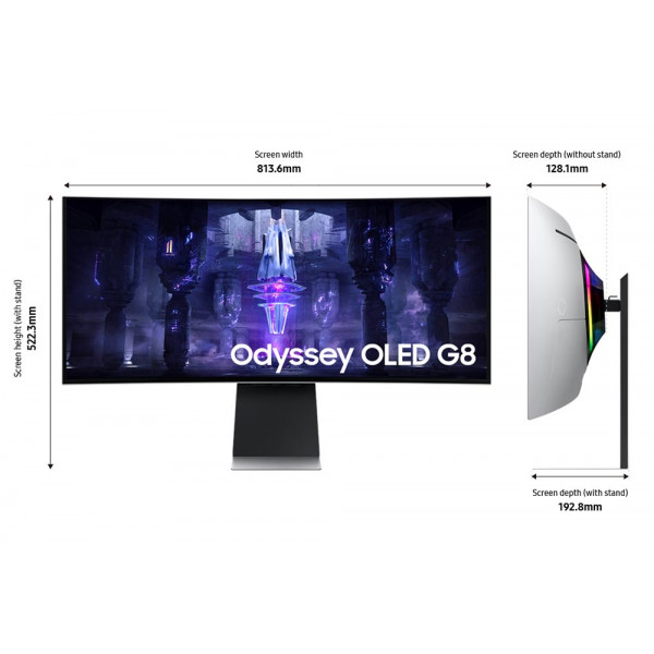 Фото - Монітор ігровий Samsung Odyssey OLED G8 SMART (LS34BG850SIXUA)