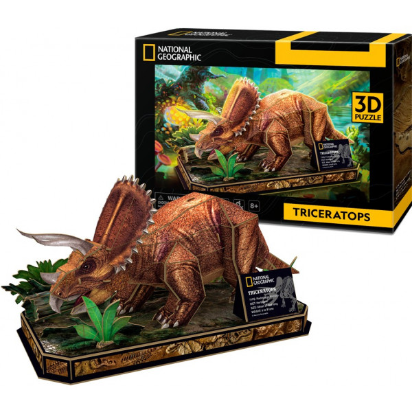 Фото - 3D пазли Cubic Fun National Geographic Dino "Трицератопс" (DS1052h)