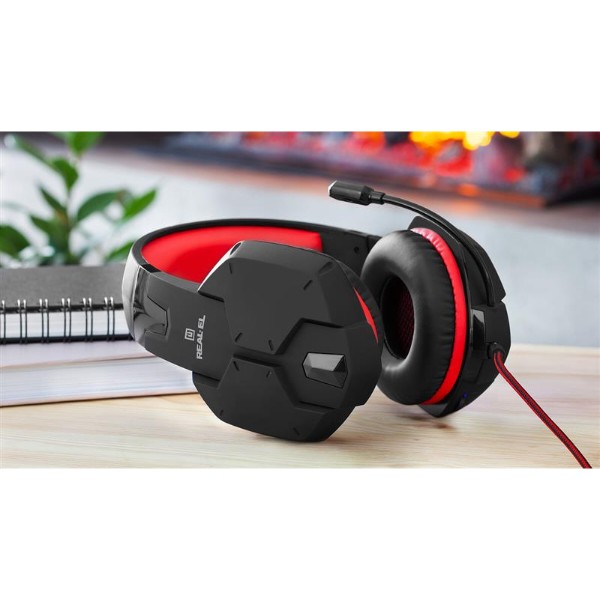 Фото - Гарнітура дротова ігрова REAL-EL GDX-7790 Black