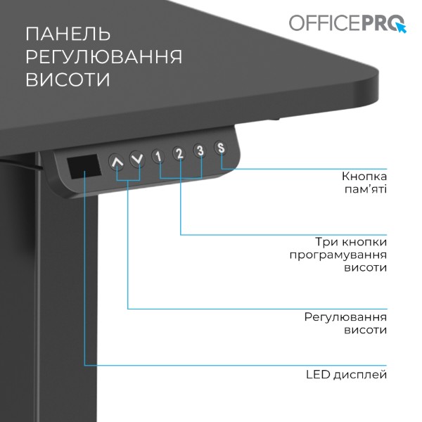 Фото - Стол компьютерный OfficePro ODE1670B Black