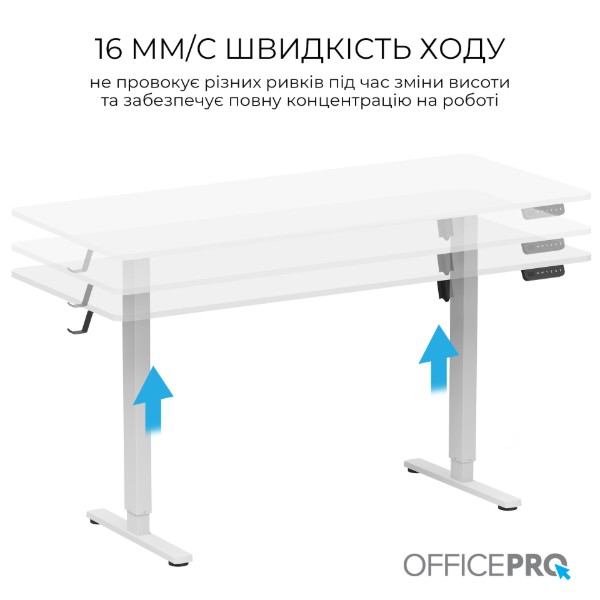 Фото - Стол компьютерный OfficePro ODE1670W White