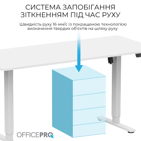 Фото - Стол компьютерный OfficePro ODE1670W White