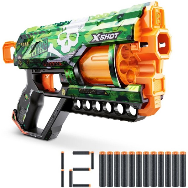 Фото - Бластер багатозарядний ZURU X-SHOT Skins Griefer Camo (12 патронів) (36561H)