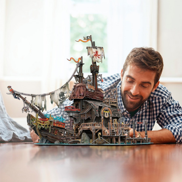 Фото - 3D пазлы Cubic Fun "Пиратский корабль Тортуга  (T4039h)