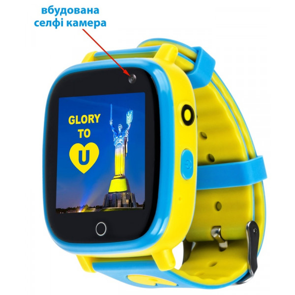 Фото - Дитячий годинник AmiGo GLORY GO001 Camera+LED Blue-Yellow