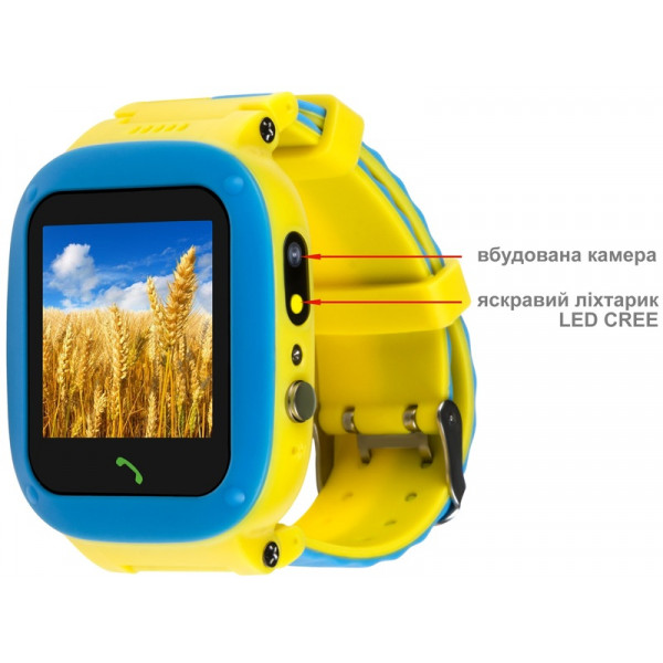 Фото - Детские часы AmiGo GLORY GO004 Camera+LED Blue-Yellow