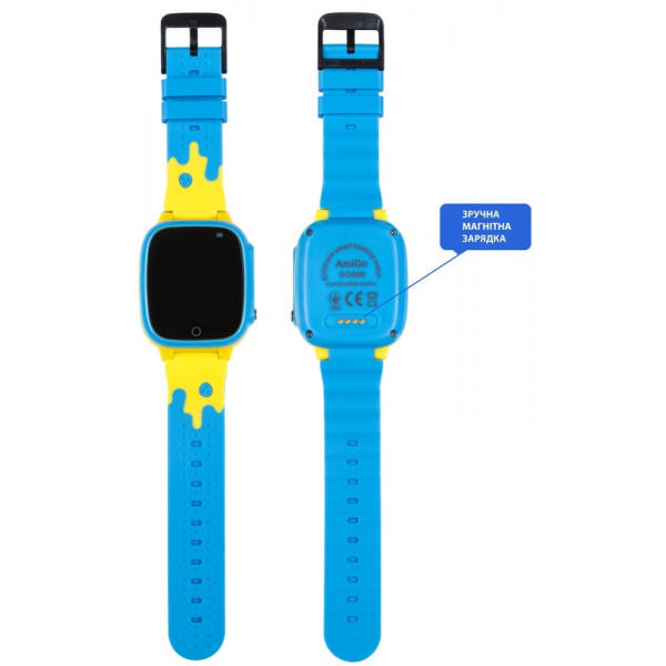 Фото - Уцінка - Дитячий годинник AmiGo GLORY GO008 GPS WiFi Blue-Yellow